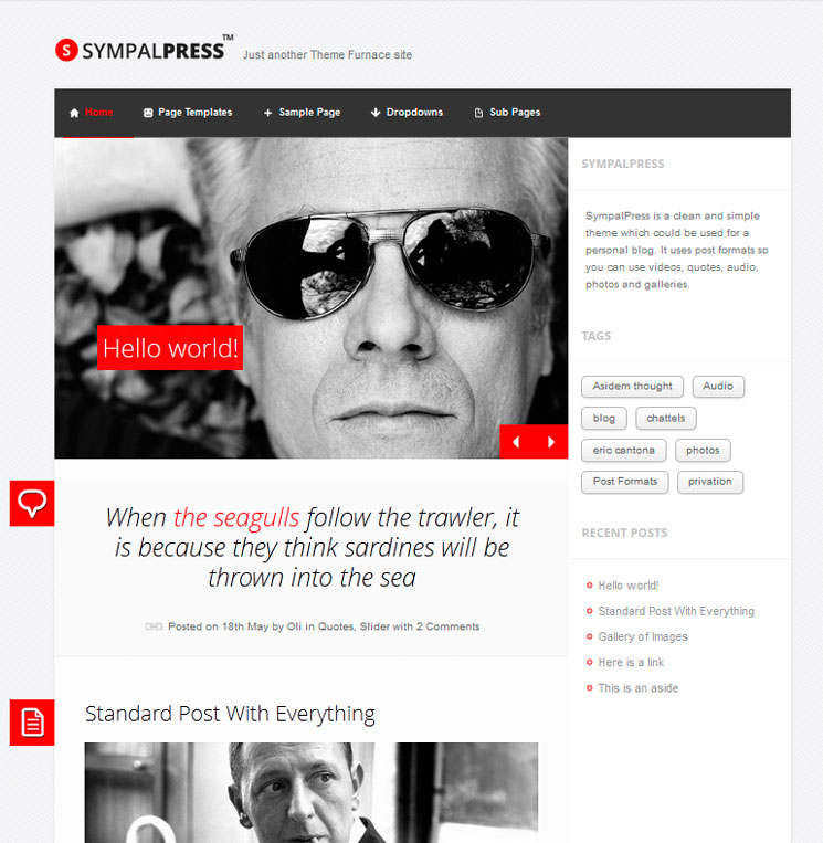 SympalPress Lite WordPress шаблон