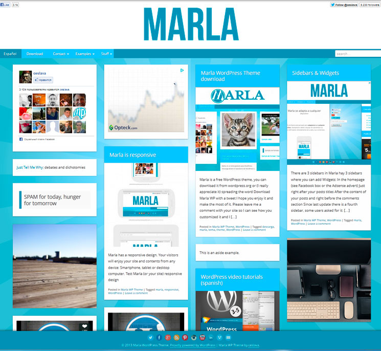 Marla WordPress шаблон