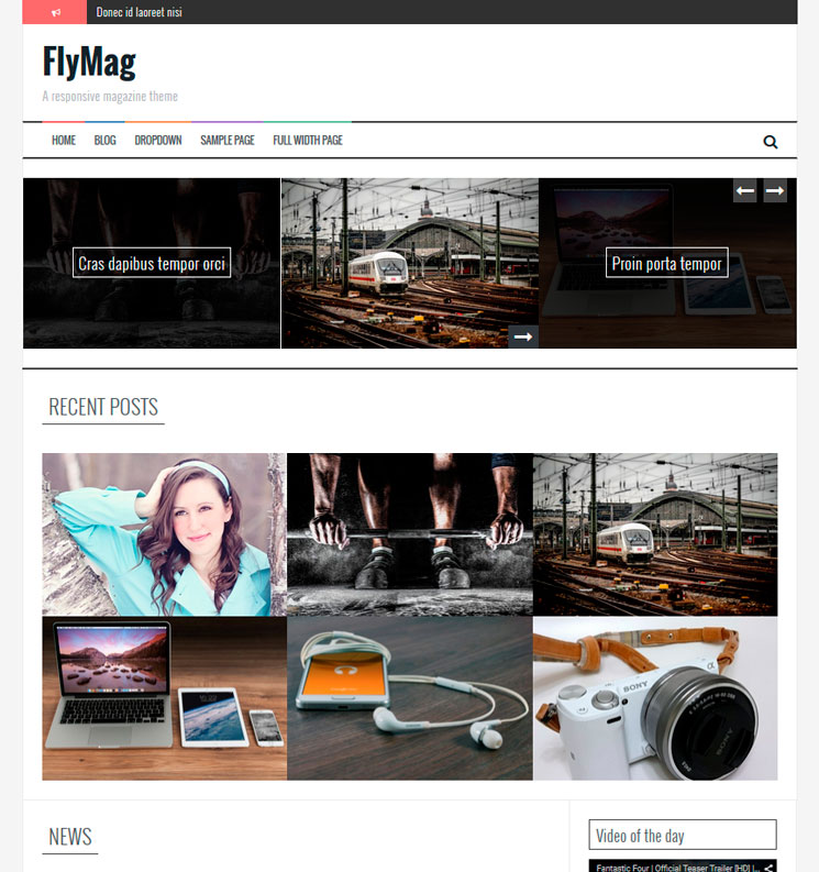 FlyMag WordPress шаблон