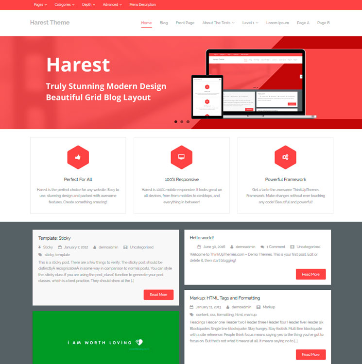 Harest WordPress шаблон